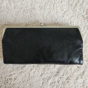 Hobo Original Lauren Black Wallet ( Top Grain Leather)